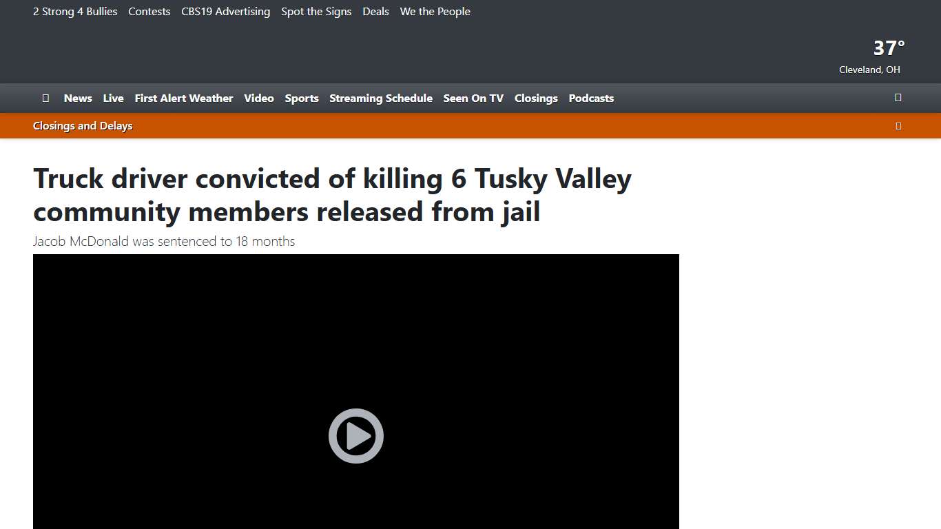 Truck driver convicted of killing 6 Tusky Valley community members released from jail