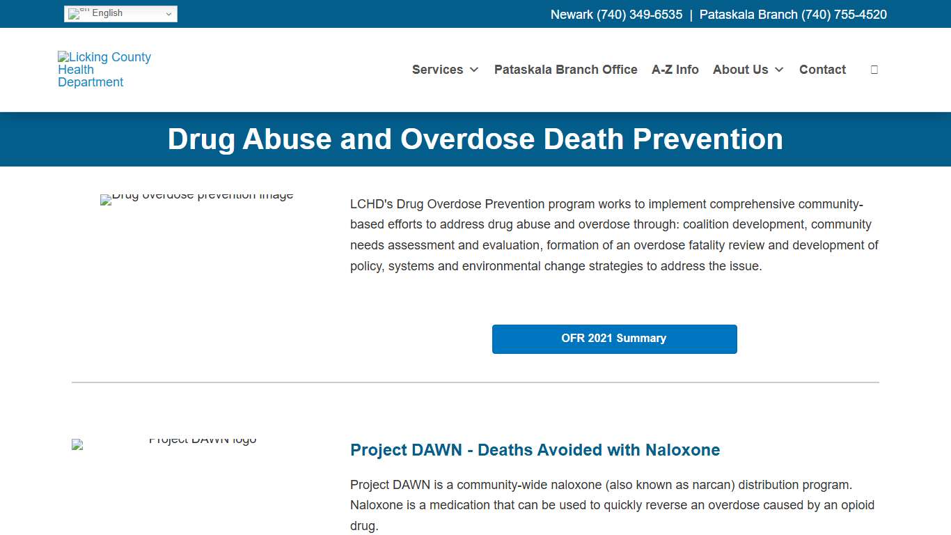 Drug Abuse and Overdose Death Prevention - Licking County Health Department